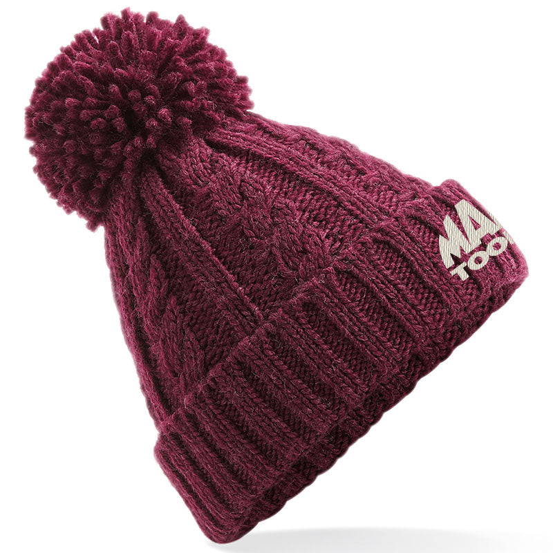 MT Heritage Cable Knit Beanie - Burgundy