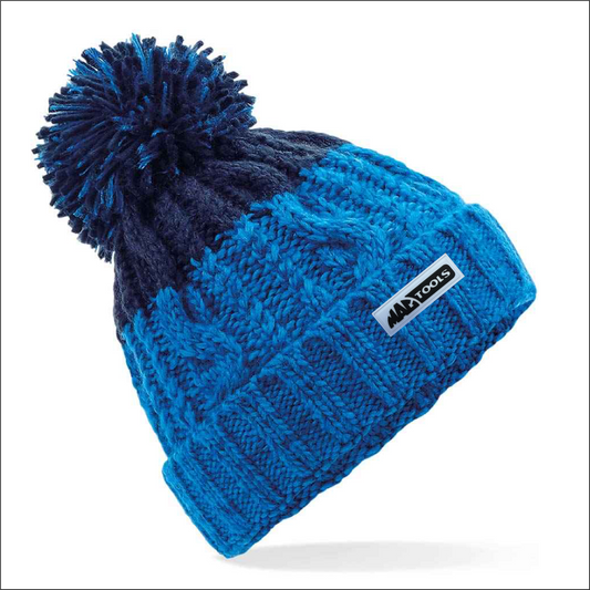 MT Essentials Cable Knit Beanie - Azure/OxfordNavy