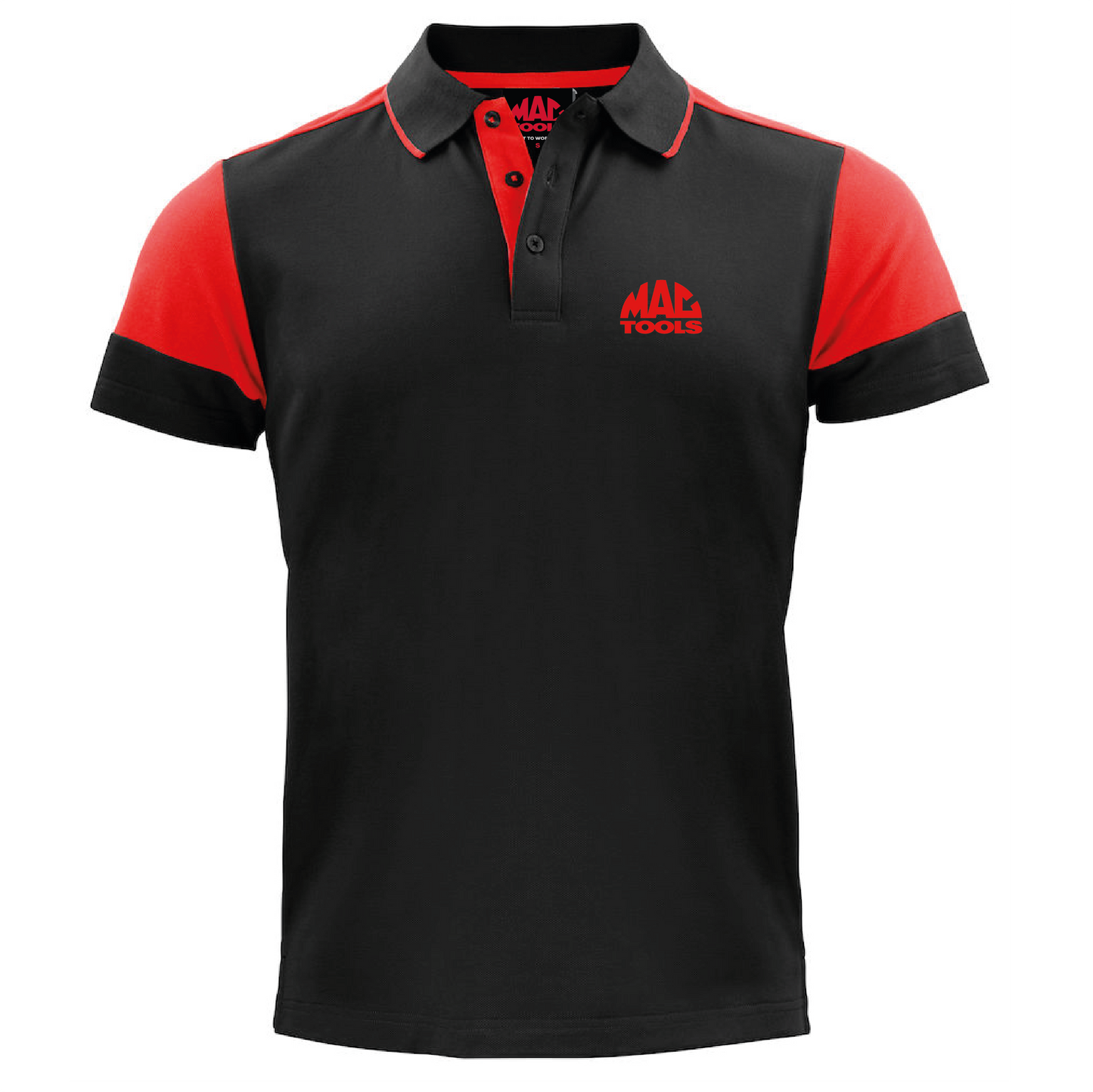 MT Eco Contrast Polo Shirt Mens - Black/Red - RD