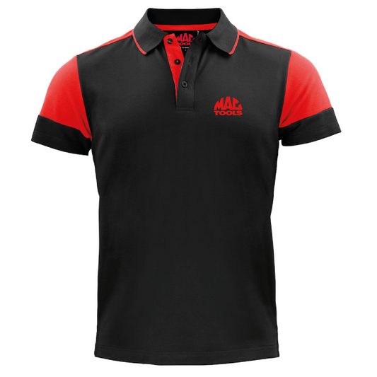 MT Eco Contrast Polo Shirt Mens - Black/Red - RD