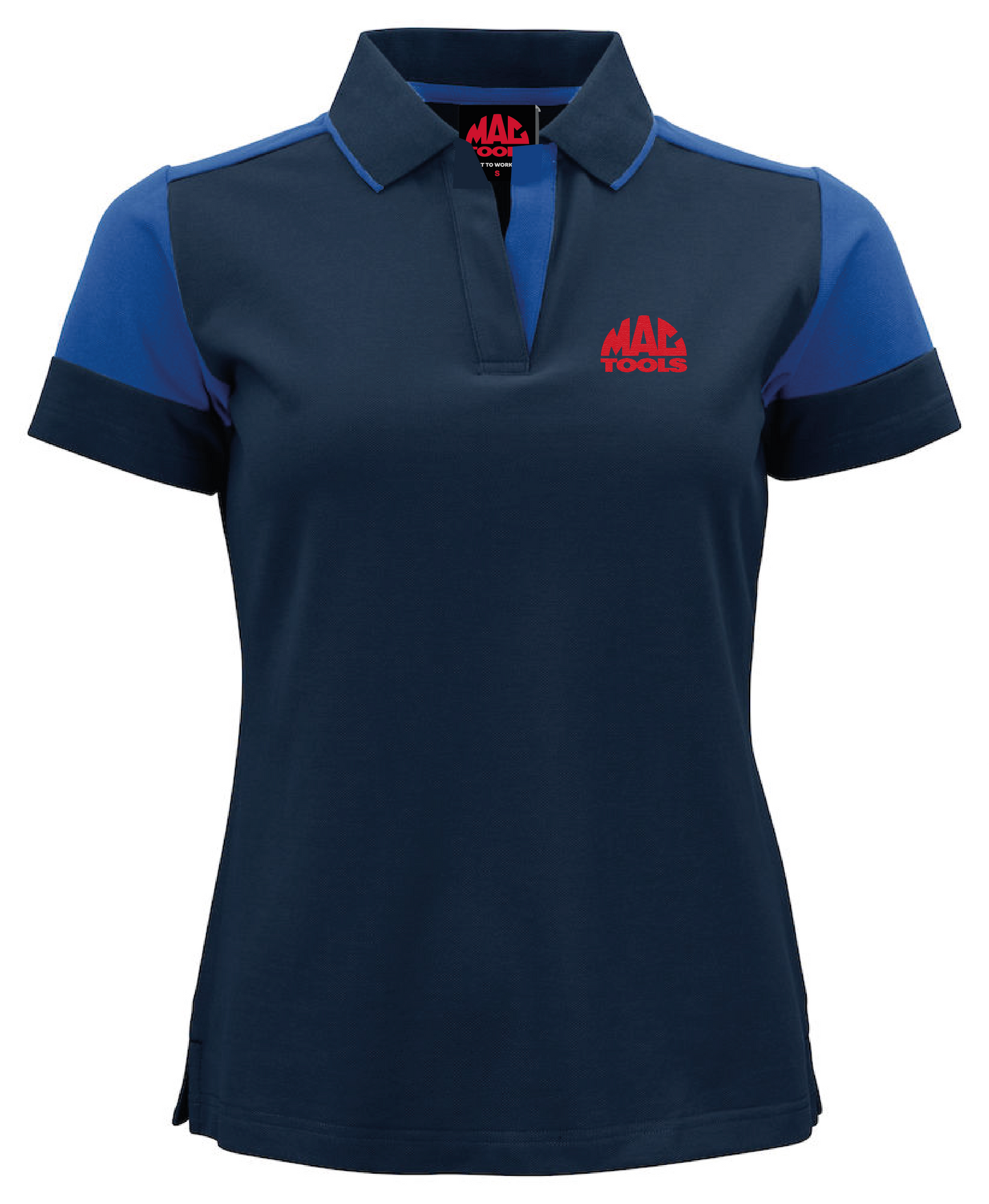 MT Eco Contrast Polo Shirt Ladies - Navy/Cobalt - RD