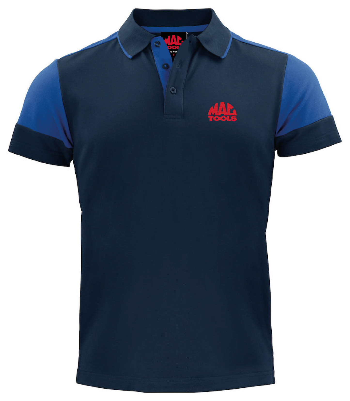 MT Eco Contrast Polo Shirt Mens - Navy/Cobalt - RD