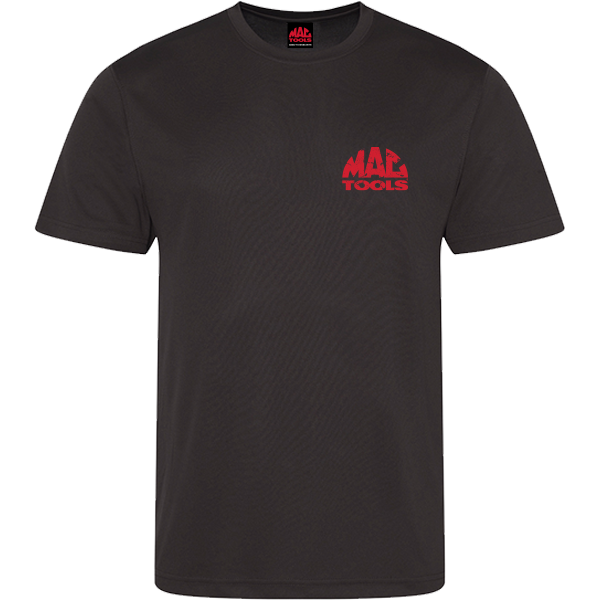 MT Down Tools T Shirt Engine Design - Heather black