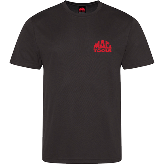 MT Down Tools T Shirt Engine Design - Heather black