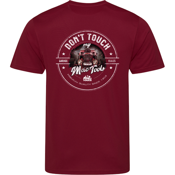 MT Down Tools T-Shirt Car Design - Hea. Burgundy