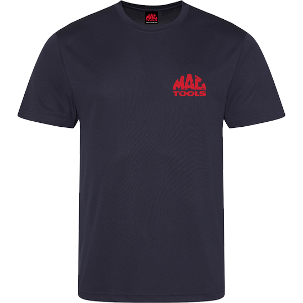 MT Down Tools T Shirt Engine Design - Heather navy