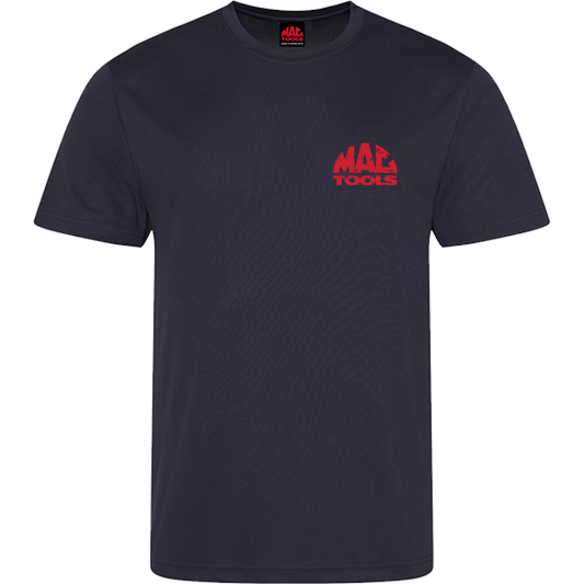 MT Down Tools T Shirt Engine Design - Heather navy