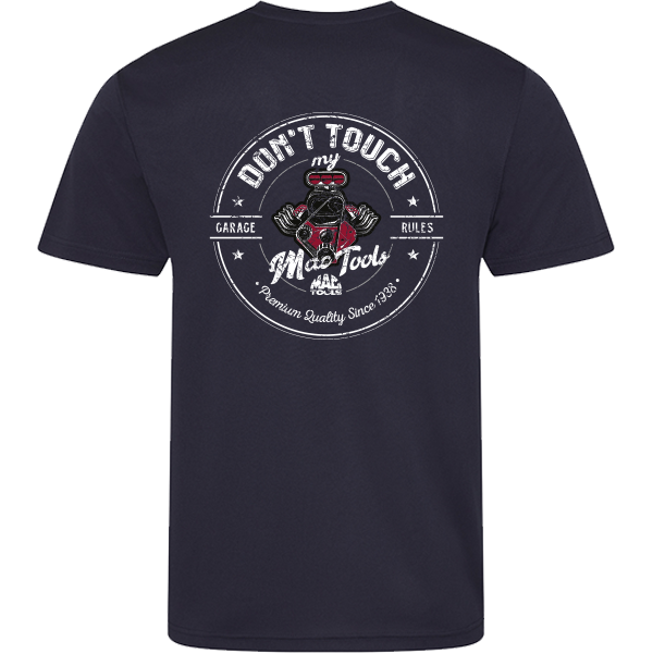 MT Down Tools T Shirt Engine Design - Heather navy