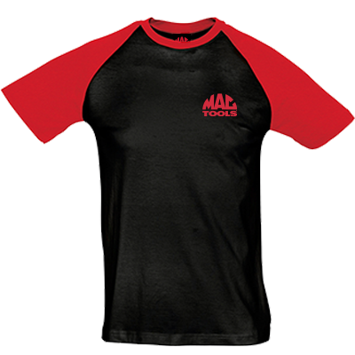 MT Essential Baseball T-Shirt - Black/Red - Red