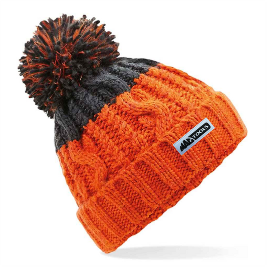 MT Essentials Cable Knit Beanie - orange/graph.