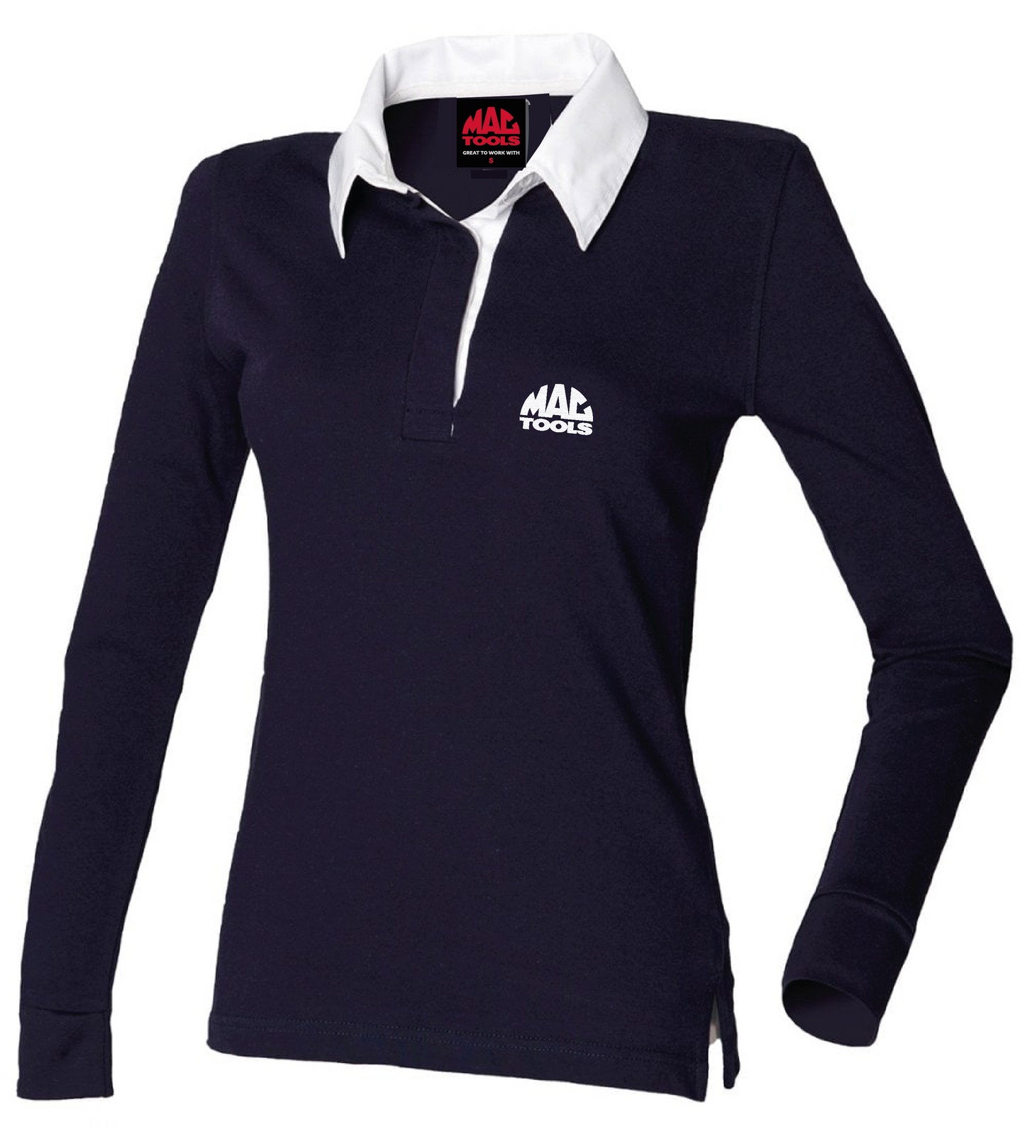 MT Down Tools Rugby Shirt Ladies - Navy/white